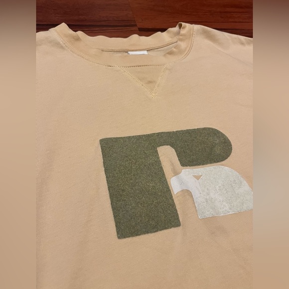 RUSSELL ATHLETIC MEN'S HERITAGE HEAVYWEIGHT FLOCK T-SHIRT - Picture 3 of 6